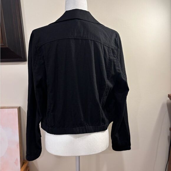 NWT. Philosophy black linen blend lightweight jacket. Size medium. - Picture 2 of 5